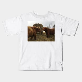 Scottish Highland Cattle Bulls 2341 Kids T-Shirt